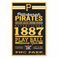Pittsburgh Pirates Established Wood Sign