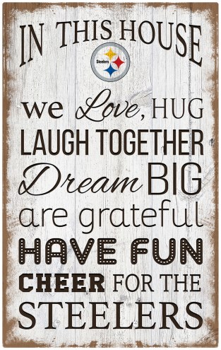 Pittsburgh Steelers 11&quot; x 19&quot; In This House Sign