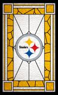 Pittsburgh Steelers 11" x 19" Stained Glass Sign