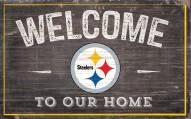 Pittsburgh Steelers 11" x 19" Welcome to Our Home Sign