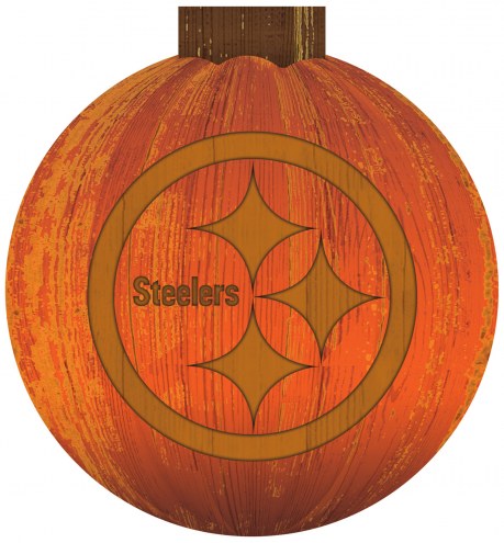 Pittsburgh Steelers 12&quot; Halloween Pumpkin Sign