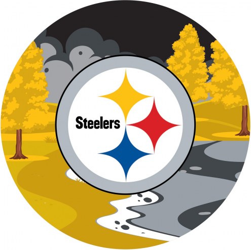 Pittsburgh Steelers 12&quot; Landscape Circle Sign