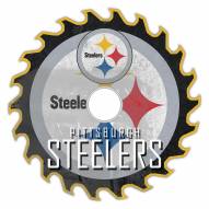 Pittsburgh Steelers 12" Rustic Circular Saw Sign