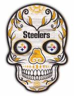 Pittsburgh Steelers 12" Sugar Skull Sign