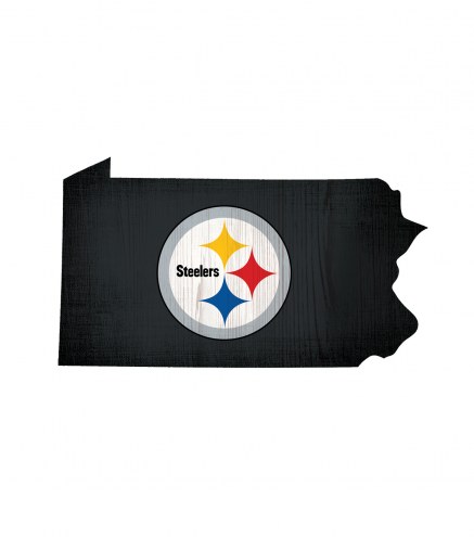 Pittsburgh Steelers 12&quot; Team Color Logo State Sign