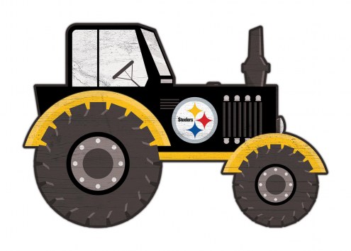 Pittsburgh Steelers 12&quot; Tractor Cutout Sign