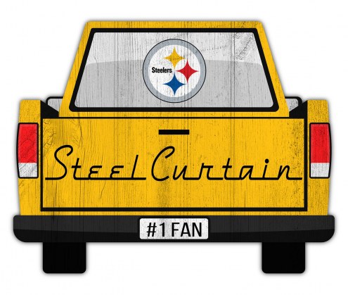 Pittsburgh Steelers 12&quot; Truck Back Cutout Sign