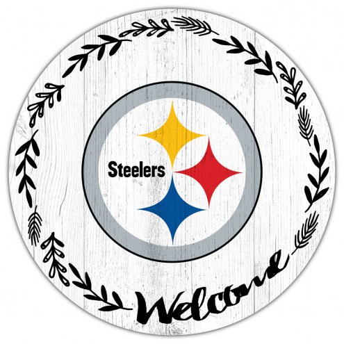 Pittsburgh Steelers 12&quot; Welcome Circle Sign