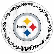 Pittsburgh Steelers 12" Welcome Circle Sign