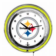 Pittsburgh Steelers 14" Neon Clock