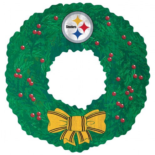 Pittsburgh Steelers 16&quot; Team Wreath Sign