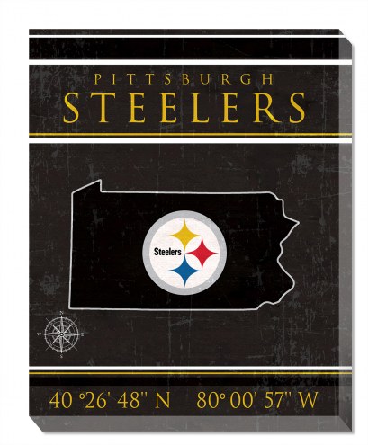 Pittsburgh Steelers 16&quot; x 20&quot; Coordinates Canvas Print