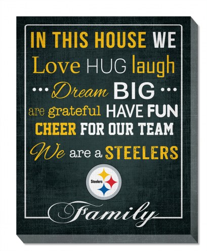 Pittsburgh Steelers 16&quot; x 20&quot; In This House Canvas Print