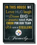 Pittsburgh Steelers 16" x 20" In This House Canvas Print