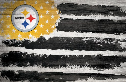 Pittsburgh Steelers 17&quot; x 26&quot; Flag Sign