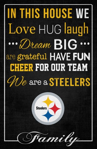 Pittsburgh Steelers 17&quot; x 26&quot; In This House Sign
