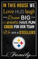 Pittsburgh Steelers 17" x 26" In This House Sign
