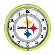 Pittsburgh Steelers 18" Neon Clock