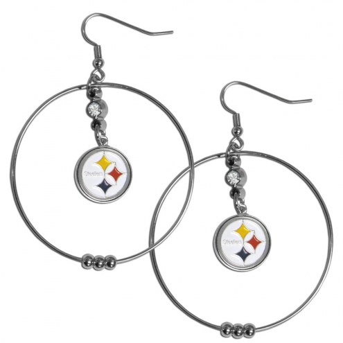 Pittsburgh Steelers 2&quot; Hoop Earrings