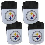 Pittsburgh Steelers 4 Pack Chip Clip Magnet with Bottle Opener