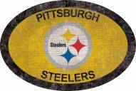 Pittsburgh Steelers 46" Team Color Oval Sign