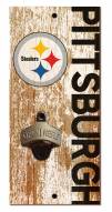 Pittsburgh Steelers 6" x 12" Distressed Bottle Opener