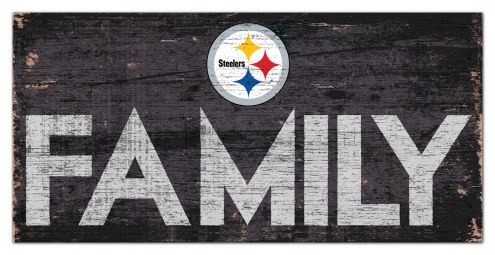 Pittsburgh Steelers 6&quot; x 12&quot; Family Sign
