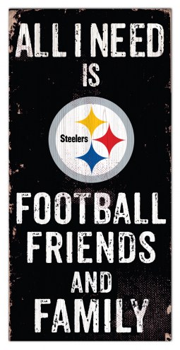 Pittsburgh Steelers 6&quot; x 12&quot; Friends & Family Sign