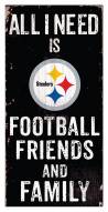 Pittsburgh Steelers 6" x 12" Friends & Family Sign