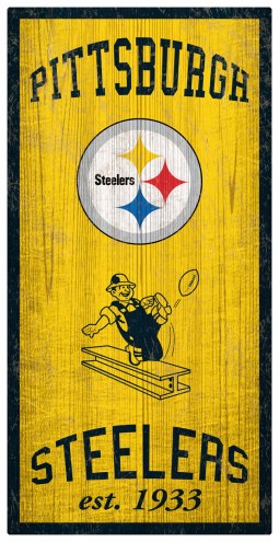Pittsburgh Steelers 6&quot; x 12&quot; Heritage Sign