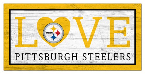 Pittsburgh Steelers 6&quot; x 12&quot; Love Sign