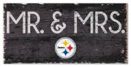 Pittsburgh Steelers 6" x 12" Mr. & Mrs. Sign