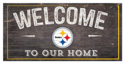 Pittsburgh Steelers 6&quot; x 12&quot; Welcome Sign