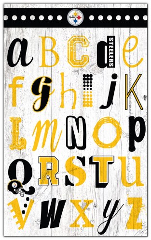 Pittsburgh Steelers Alphabet 11&quot; x 19&quot; Sign