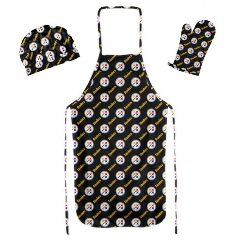 Pittsburgh Steelers Apron, Mitt, and Chef Hat