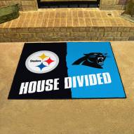 Pittsburgh Steelers/Carolina Panthers House Divided Mat