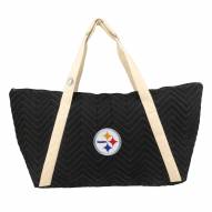 Pittsburgh Steelers Chevron Stitch Weekender Bag