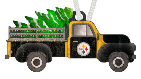 Pittsburgh Steelers Christmas Truck Ornament
