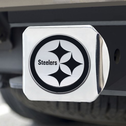 Pittsburgh Steelers Chrome Metal Hitch Cover