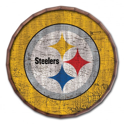 Pittsburgh Steelers Cracked Color 16&quot; Barrel Top