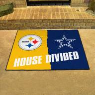 Pittsburgh Steelers/Dallas Cowboys House Divided Mat