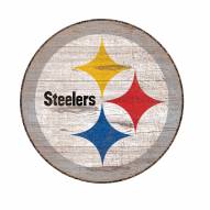 Pittsburgh Steelers Distressed Logo Cutout Sign