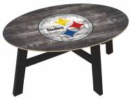 Pittsburgh Steelers Distressed Wood Coffee Table