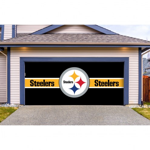 Pittsburgh Steelers Double Garage Door Cover