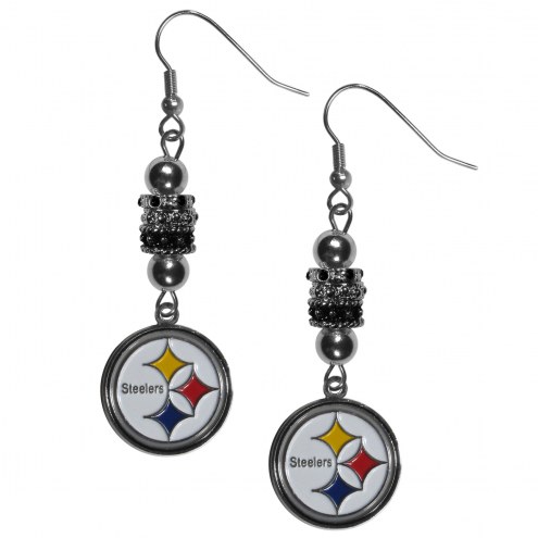 Pittsburgh Steelers Euro Bead Earrings