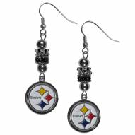 Pittsburgh Steelers Euro Bead Earrings