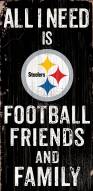 Pittsburgh Steelers Football, Friends & Family Wood Sign