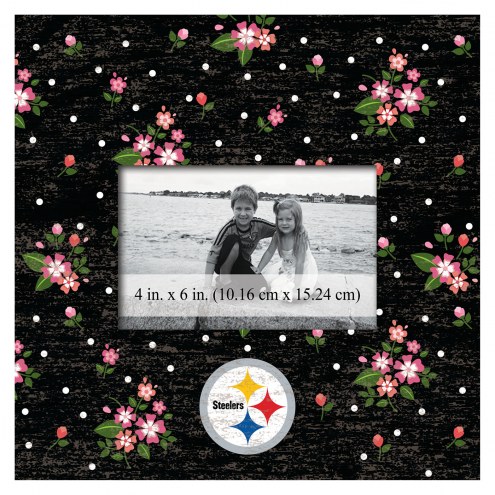 Pittsburgh Steelers Floral 10&quot; x 10&quot; Picture Frame