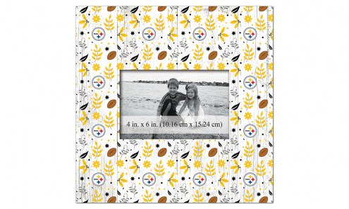 Pittsburgh Steelers Floral Pattern 10&quot; x 10&quot; Picture Frame