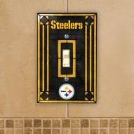 Pittsburgh Steelers Glass Single Light Switch Plate Cover